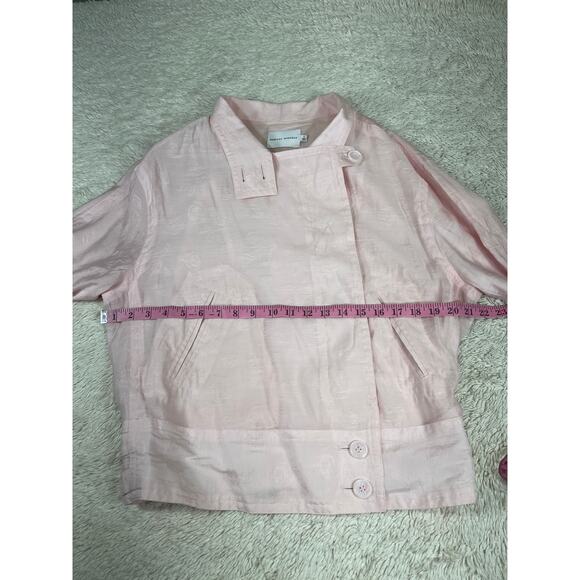 Rebecca Minkoff Zahara Double-Breasted Button Moto Jacket Pink Women's Small - Picture 10 of 12